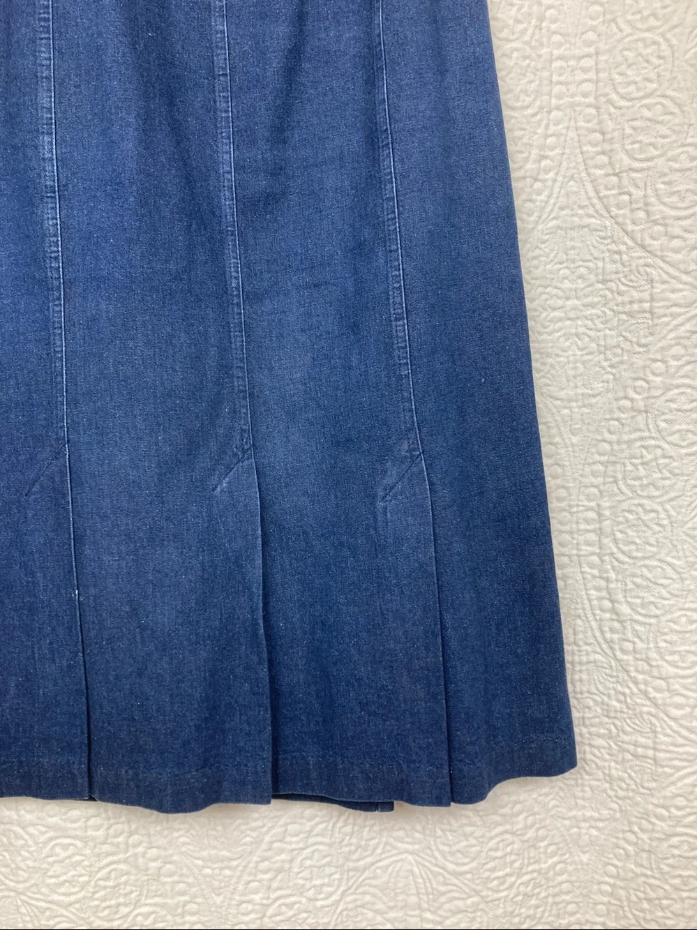 VTG Cherokee Women’s Pleated Denim Skirt sz 12 USA